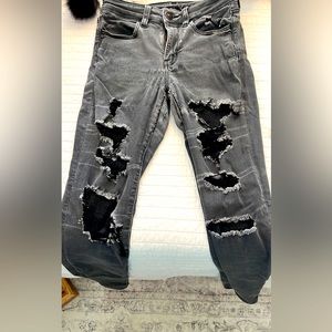 Grey American Eagle Distressed Jeans